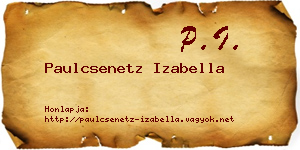 Paulcsenetz Izabella névjegykártya