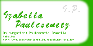izabella paulcsenetz business card